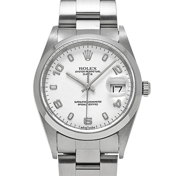 ロレックス オイスターパーペチュアル デイト 15200 ホワイト メンズ 時計 【中古】【wristwatch】