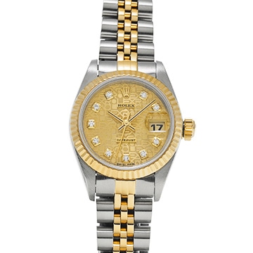 ロレックス デイトジャスト 69173G シャンパンコンピュータ/ダイヤモンド レディース 時計 【中古】【wristwatch】