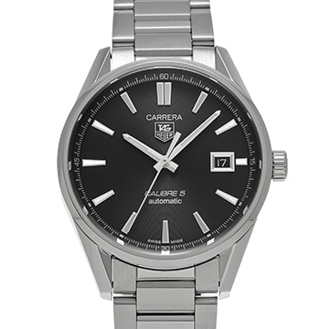 タグ ホイヤー カレラ キャリバー5 WAR211A.BA0782 ブラック メンズ 時計 【中古】【wristwatch】