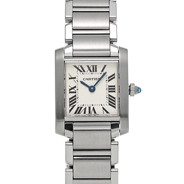 カルティエ タンクフランセーズ SM　 W51008Q3 ホワイト レディース 時計 【中古】【wristwatch】