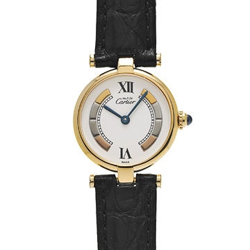 カルティエ マスト ヴァンドーム ヴェルメイユ SM W1006554 ホワイト レディース 時計 【中古】【wristwatch】