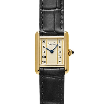 カルティエ マストタンク ヴェルメイユ SM 5057001 アイボリー レディース 時計 【中古】【wristwatch】