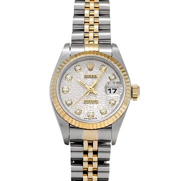 ロレックス デイトジャスト 69173G シルバーコンピュータ/ダイヤモンド レディース 時計 【中古】【wristwatch】