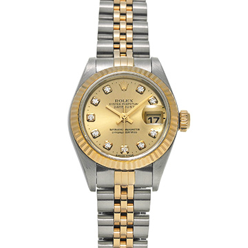 ロレックス デイトジャスト 79173G シャンパン/ダイヤモンド レディース 時計 【中古】【wristwatch】