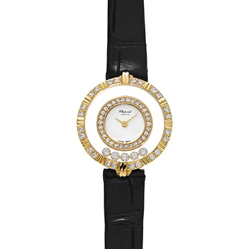 ショパール ハッピーダイヤモンド 20/5682 ホワイト/ダイヤモンド レディース 時計 【中古】【wristwatch】
