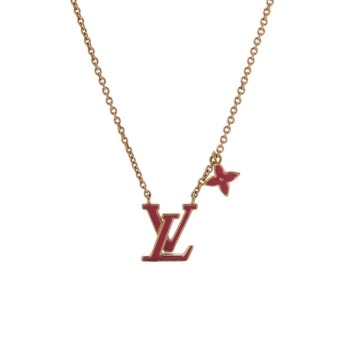 ルイ ヴィトン ネックレス LV アイコニック ゴールド M01094 メタル/エナメル/ピンク レディース ジュエリー 【中古】【jewelry】