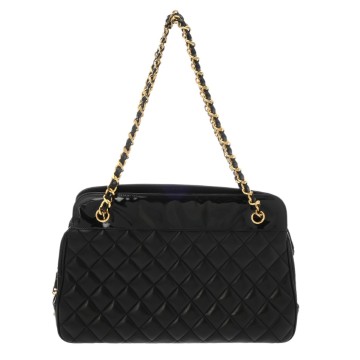 シャネル マトラッセ チェーントート  ブラック AS3020 ラムスキン/パテントカーフスキン レディース バッグ 【中古】【bag】