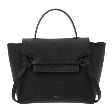 セリーヌ マイクロ ベルトバッグ 2WAY ブラック 189153ZVA.38NO グレインドカーフ レディース バッグ 【中古】【bag】