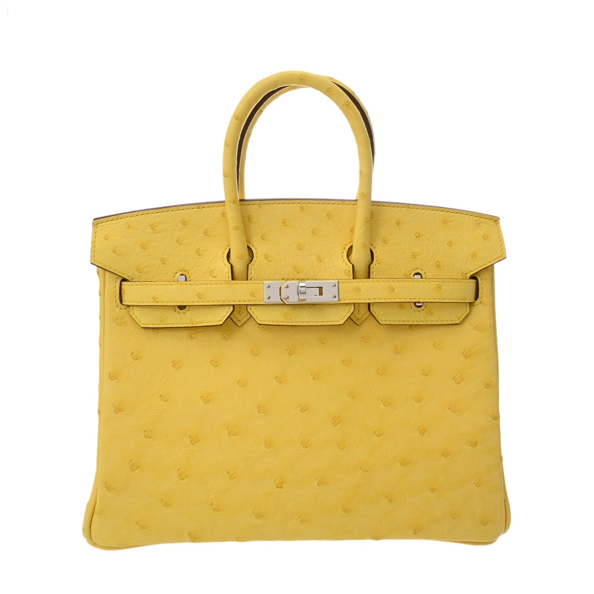 エルメス バーキン 25 ライム オーストリッチ レディース バッグ 【中古】【bag】