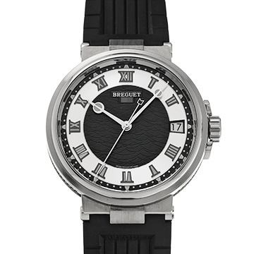 ブレゲ マリーン 5515 5515BB/92/5ZU ブラック/シルバー メンズ 時計 【中古】【wristwatch】