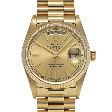 ロレックス デイデイト 18038 シャンパン メンズ 時計 【中古】【wristwatch】