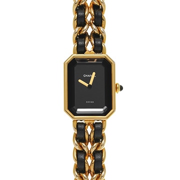 シャネル プルミエール M H0001 ブラック レディース 時計 【中古】【wristwatch】