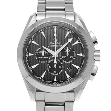 オメガ シーマスター アクアテラ コーアクシャル GMT クロノグラフ 231.10.44.50.06.001 グレー/ブラック メンズ 時計 【中古】【wristwatch】