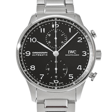 IWC ポルトギーゼ クロノグラフ IW371609 ブラック メンズ 時計 【中古】【wristwatch】