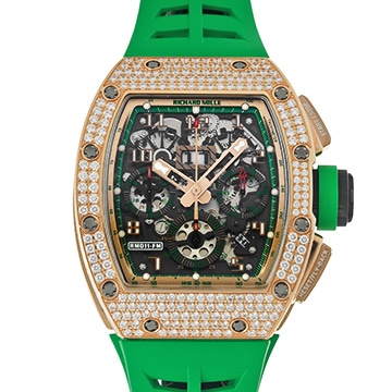 リシャール ミル フェリペ・マッサ マカオ限定モデル RM011 RG CA NTPT FM MACAU スケルトン/グリーン メンズ 時計 【中古】【wristwatch】