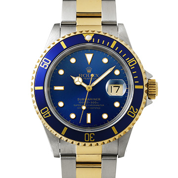 ロレックス サブマリーナ デイト 16613 ブルー メンズ 時計 【中古】【wristwatch】