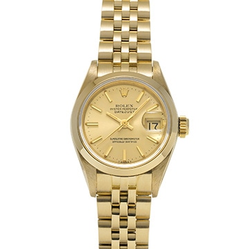 ロレックス デイトジャスト 69168 シャンパン レディース 時計 【中古】【wristwatch】