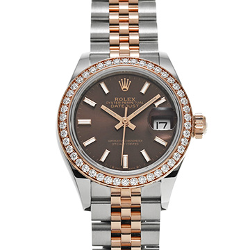 ロレックス レディ デイトジャスト 279381RBR チョコレートブラウン レディース 時計 【新品】【wristwatch】