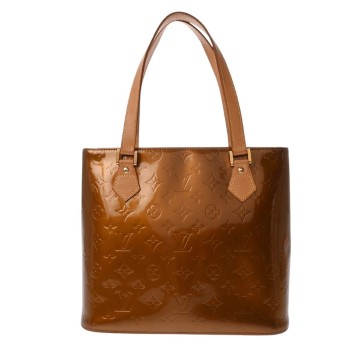 ルイ ヴィトン モノグラムヴェルニ ヒューストン ブロンズ M91122 ヴェルニ レディース バッグ 【中古】【bag】