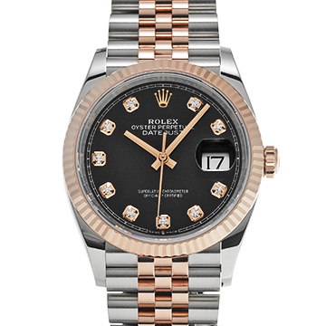 ロレックス デイトジャスト 36 126231G ブライトブラック/ダイヤモンド メンズ 時計 【中古】【wristwatch】