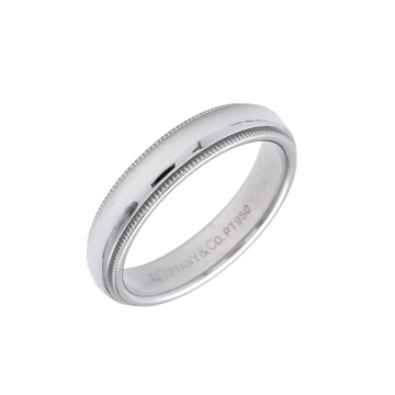 ティファニー ミルグレイン リング　#12.5 シルバー Pt950プラチナ レディース ジュエリー 【中古】【jewelry】