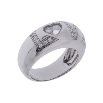 ショパール ハッピーダイヤ ラブ リング シルバー 82/2899-20 K18ホワイトゴールド WG レディース ジュエリー 【中古】【jewelry】