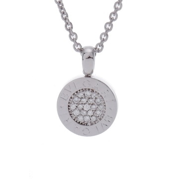 ブルガリ ブルガリブルガリ ネックレス パヴェ シルバー K18ホワイトゴールド WG レディース ジュエリー 【中古】【jewelry】