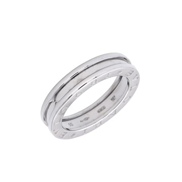 ブルガリ B-ZERO1 リング XS #55 シルバー K18ホワイトゴールド WG レディース ジュエリー 【中古】【jewelry】