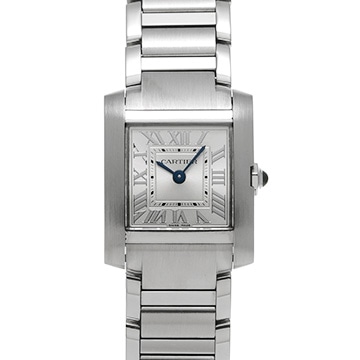 カルティエ タンクフランセーズ SM WSTA0065 シルバー レディース 時計 【中古】【wristwatch】