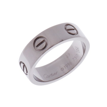 カルティエ ラブリング #49 シルバー K18ホワイトゴールド WG レディース ジュエリー 【中古】【jewelry】