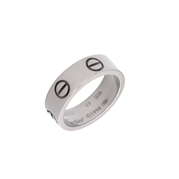 カルティエ ラブリング #49 シルバー K18ホワイトゴールド WG レディース ジュエリー 【中古】【jewelry】