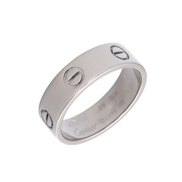 カルティエ ラブリング #59 シルバー K18ホワイトゴールド WG ユニセックス ジュエリー 【中古】【jewelry】