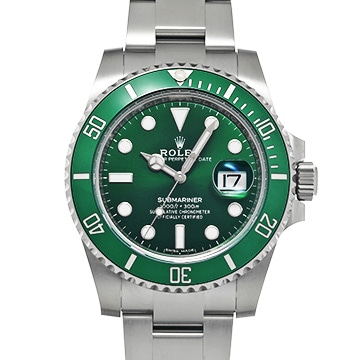 ロレックス サブマリーナ デイト 116610LV グリーン メンズ 時計 【中古】【wristwatch】