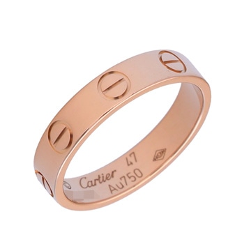 カルティエ ミニラブリング #47 ピンク K18ピンクゴールド PG レディース ジュエリー 【中古】【jewelry】