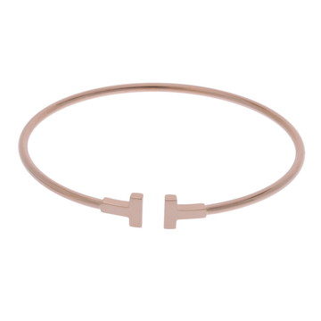 ティファニー Tワイヤー ナロー ブレスレット #スモール ゴールド K18ピンクゴールド PG レディース ジュエリー 【中古】【jewelry】