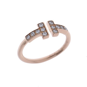 ティファニー Tワイヤーリング ゴールド K18ピンクゴールド PG レディース ジュエリー 【中古】【jewelry】