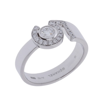 シャネル エターナル N°5 リング #56 シルバー J12002 K18ホワイトゴールド WG レディース ジュエリー 【中古】【jewelry】