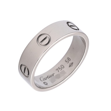 カルティエ ラブリング #58 シルバー K18ホワイトゴールド WG ユニセックス ジュエリー 【中古】【jewelry】
