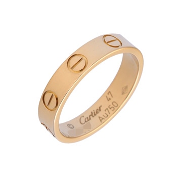 カルティエ ミニラブリング #47 イエロー K18イエローゴールド YG レディース ジュエリー 【中古】【jewelry】