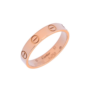カルティエ ミニラブリング #51 ゴールド K18ピンクゴールド PG レディース ジュエリー 【中古】【jewelry】
