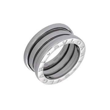 ブルガリ B-ZERO1 リング S #47 シルバー K18ホワイトゴールド WG レディース ジュエリー 【中古】【jewelry】