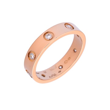 カルティエ ミニラブリング #51 8PD ピンク K18ピンクゴールド PG レディース ジュエリー 【中古】【jewelry】