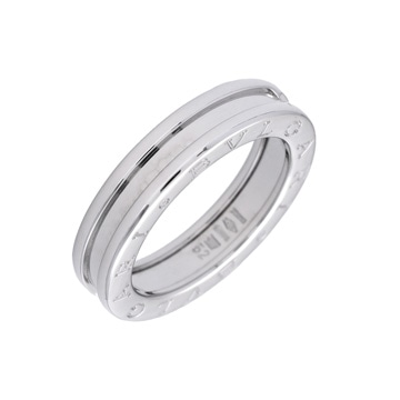ブルガリ B-ZERO1 リング XS #52 シルバー K18ホワイトゴールド WG レディース ジュエリー 【中古】【jewelry】