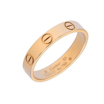 カルティエ ミニラブリング #53 イエロー K18イエローゴールド YG レディース ジュエリー 【中古】【jewelry】
