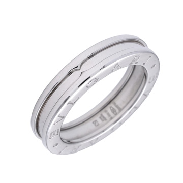 ブルガリ B-ZERO1 リング XS #53 シルバー K18ホワイトゴールド WG レディース ジュエリー 【中古】【jewelry】
