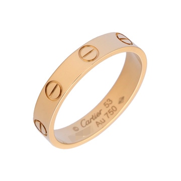 カルティエ ミニラブリング #53 イエロー K18イエローゴールド YG レディース ジュエリー 【中古】【jewelry】