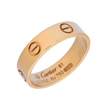 カルティエ ラブリング #61 ゴールド K18イエローゴールド YG ユニセックス ジュエリー 【中古】【jewelry】