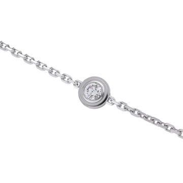 カルティエ ダムール ブレスレット XS シルバー K18ホワイトゴールド WG レディース ジュエリー 【中古】【jewelry】