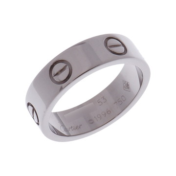 カルティエ ラブリング #53 シルバー K18ホワイトゴールド WG レディース ジュエリー 【中古】【jewelry】