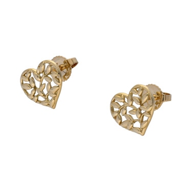 ティファニー オリーブリーフハート ピアス ゴールド K18イエローゴールド YG レディース ジュエリー 【中古】【jewelry】